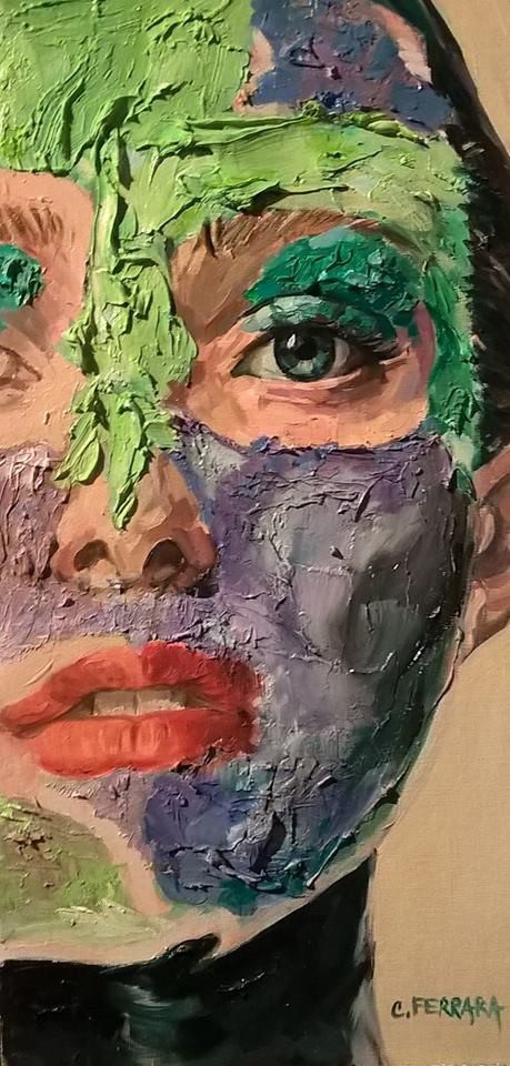 “Segreti di bellezza” – olio su pannello telato 22×40